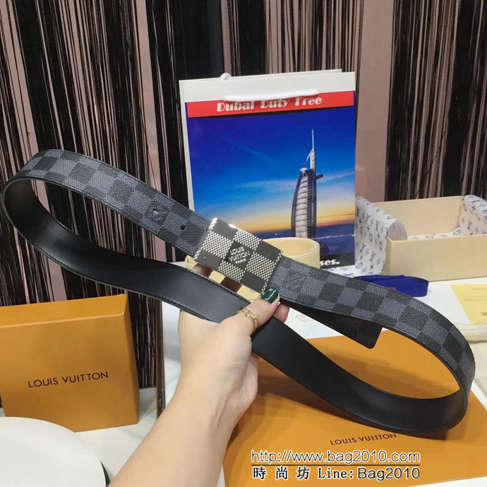 路易威登LV 經典款 Skyline雙面腰帶 兩種佩戴方式 金屬搭扣 男士皮帶  xfp1119
